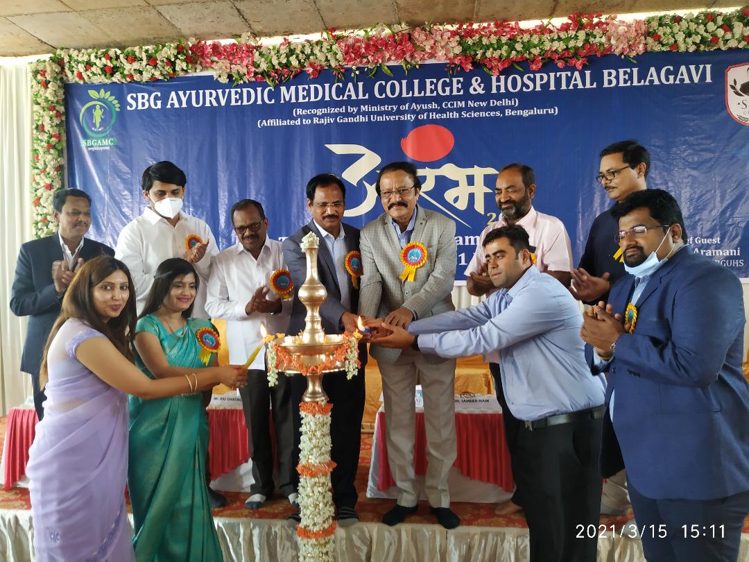 2020 21 batch of SBG Ayurvedic Medical College inducted Belgaum